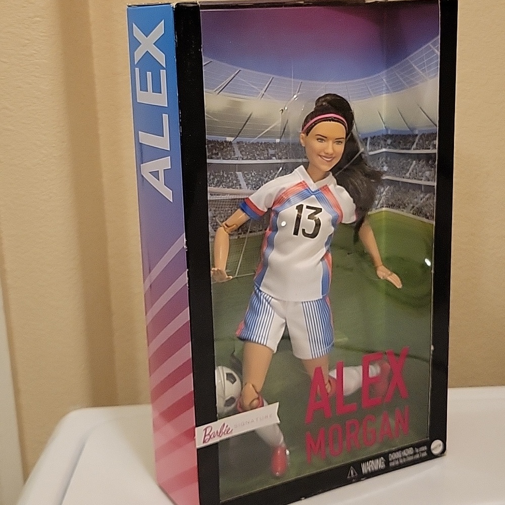 Barbie Alex Morgan Soccer Doll - White, Blue & Pink Accents - Picture 6 of 8